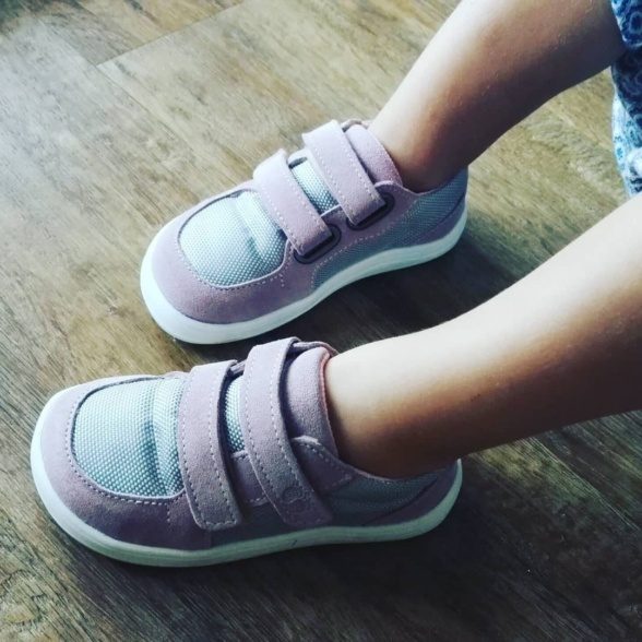 Baby Bare FEBO Sneakers Pink/Grey - Mugavik Barefoot