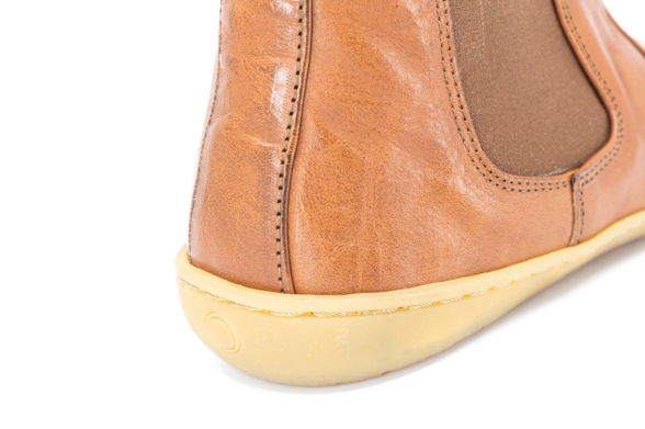 Mukishoes Chelsea Caramel ankle unisex boots barefoot lightweight