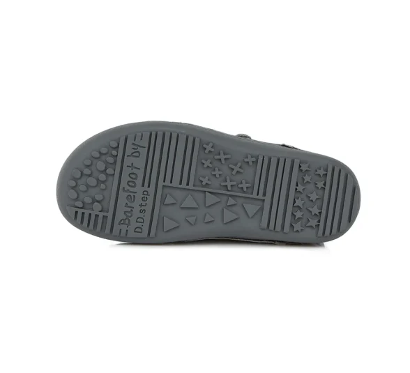 D.D Step sneakers Grey 063 leather children sneaker grey light barefoot