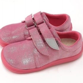 Beda Janette glitter pink kids' leather sneakers