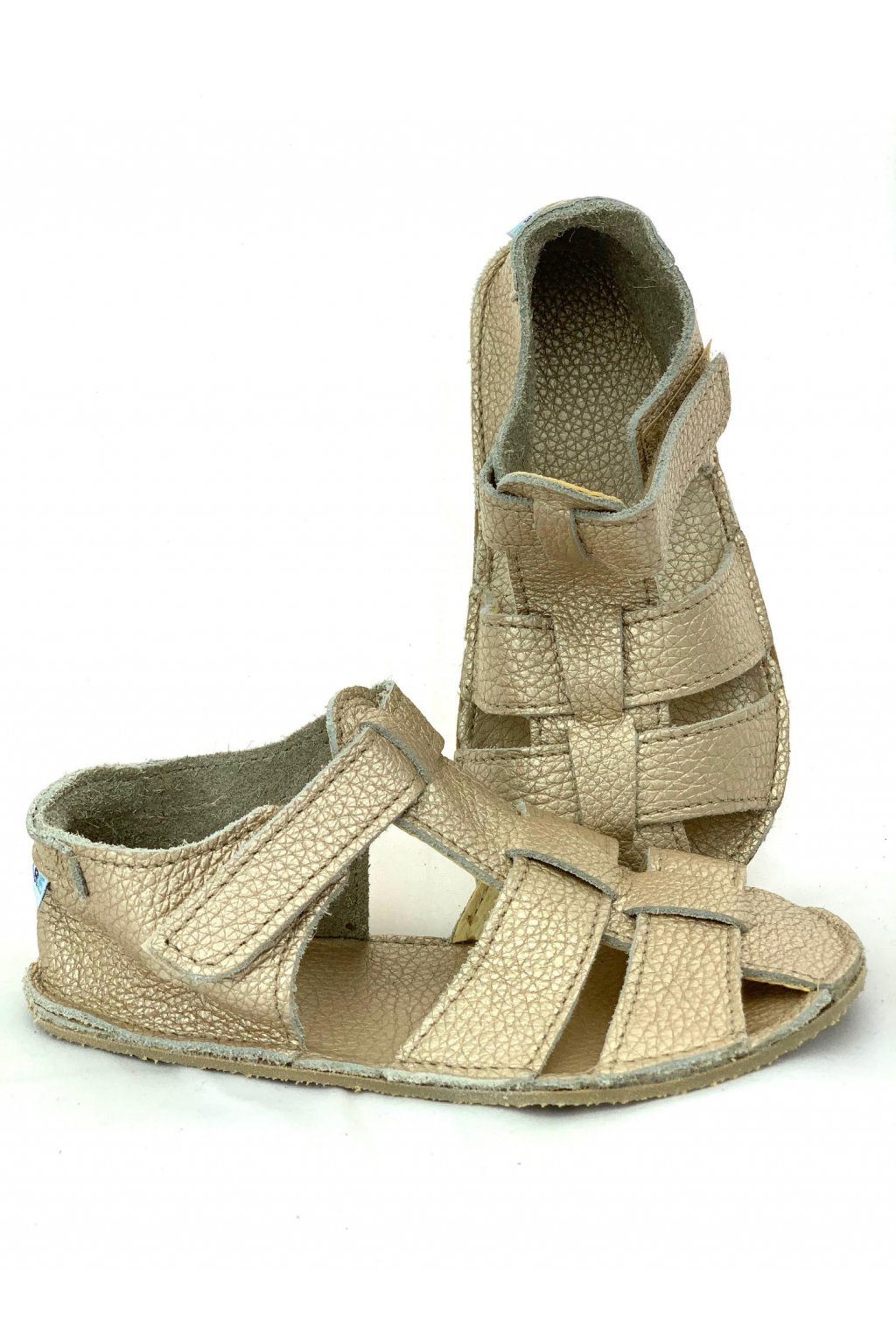 Baby Bare Shimmer Gold sandals - Mugavik Barefoot