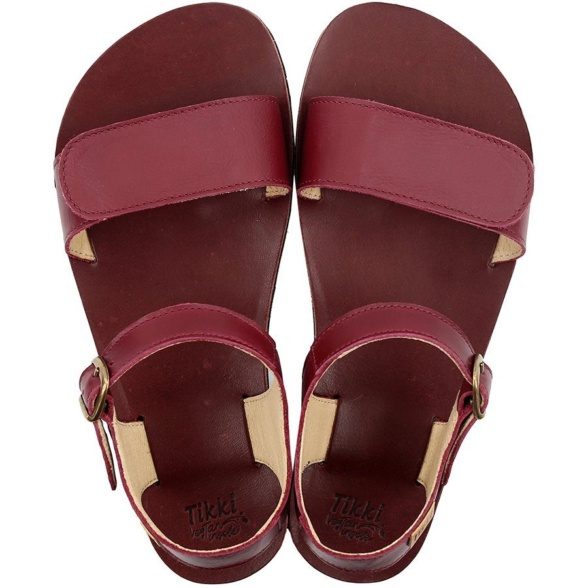 Tikki Vibe Burgundy barefoot sandals