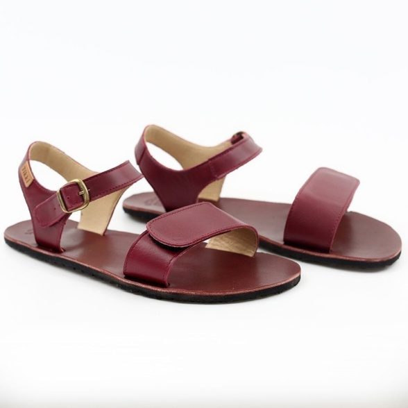 Tikki Vibe Burgundy barefoot sandals
