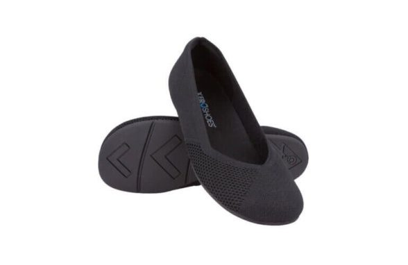 xero shoes phoenix knit black barefoot ballerina