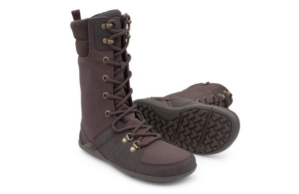 Xero Shoes Mika Chocolate Plum high leg part boots barefoot lightweight
