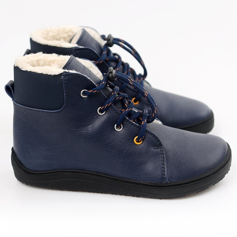 Tikki Beetle Navy Vegan winter boots - Mugavik Barefoot