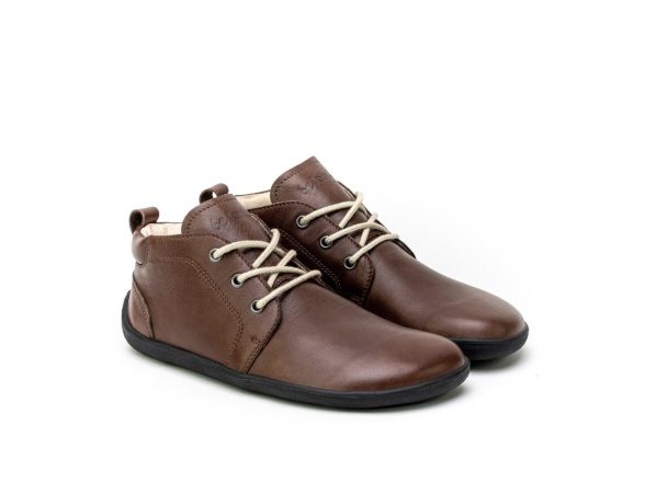 be lenka transitional weather ankle boots laces dark brown barefoot shoes
