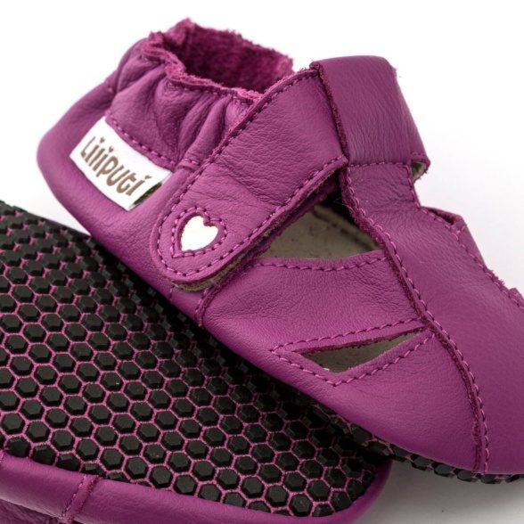 Liliputi Fuchsia sandals with anti-slip soles