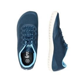 freet flex blue mid-blue sneakers with white soles