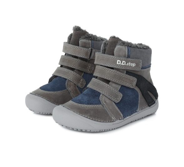 D.D.Step Dark Grey winter boots kids loghtweigth flexible sole barefoot