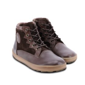 Be Lenka Olympus Dark Brown leather winter boots barefoot