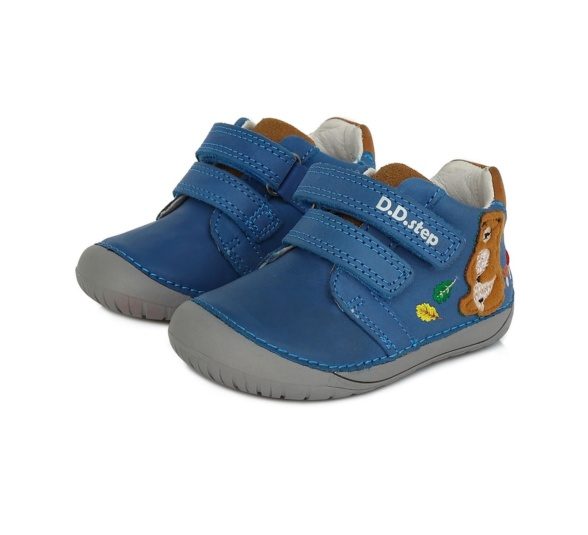 D.D.step Bermuda Blue Bear boots for kids with wide feet flexible lightweight barefoot shoes
