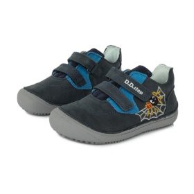 D.D.Step Royal Blue Spider wide feet sneakers for kids are lightweight barefoot shoes