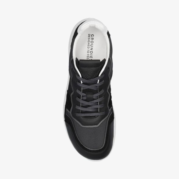 Groundies Brighton Black and White unisex sneakers barefoot lightweight flexible