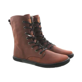 Koel Faro Chocolate water-repellent leather winter boots barefoot lightweight