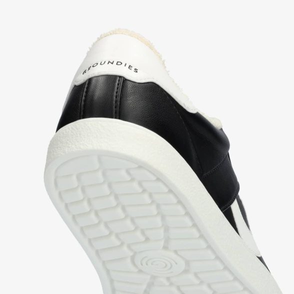 Groundies Greenwich vegan black and white barefoot sneakers lightweight