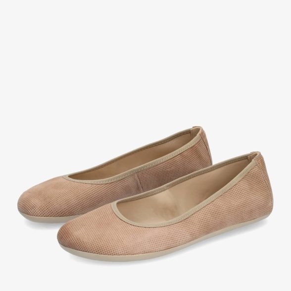 Groundies Lily Taupe elegant ballerinas barefoot lightweight