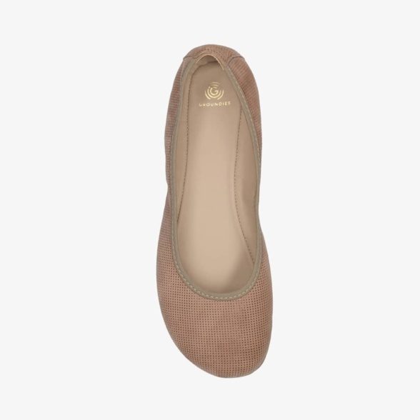 Groundies Lily Taupe elegant ballerinas barefoot lightweight