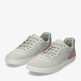 Groundies Nova Beige and Pink retro style barefoot sneakers lightweight flexible