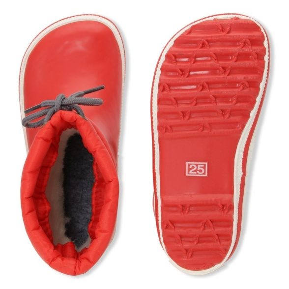 Bundgaard Cirro High Warm Red fur lining rubber boots for kids