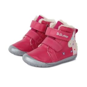 D.D.Step Red Unicorn Wool lining winter boots for kids with unicorn