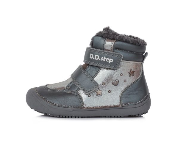 D.D.Step Dark Grey Sparkle winter boots for girls