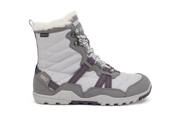 Xero Shoes Alpine white grey warm waterproof winter boots barefoot lightweight