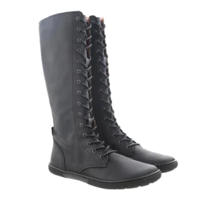 Koel Flora Black high boots autumn spring winter zipper laces barefoot lightweight