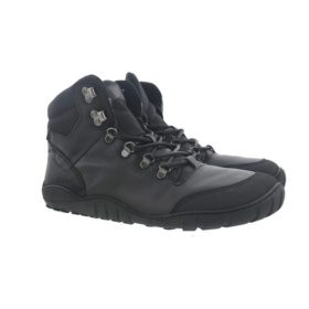 Koel Pete Black hiking boots rubber sole water-repellent barefoot lightweight zipper laces