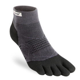 Injinji Run Lightweight Mini-Crew Coolmax Black toe socks for running, hiking and everyday wear