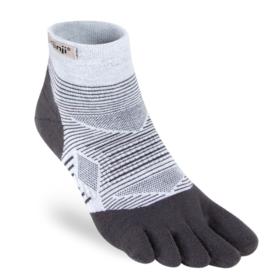 Injinji Run Lightweight Mini-Crew Coolmax Grey toe socks for sports hiking running walking everyday wear