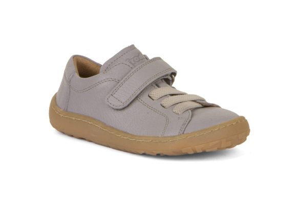 Froddo Barefoot leather light grey sneakers laces velcro barefoot lightweight