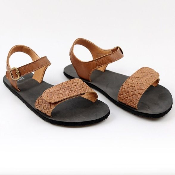 Tikki Vibe leather velcro sandals barefoot lightweight