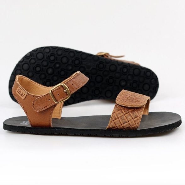 Tikki Vibe leather velcro sandals barefoot lightweight