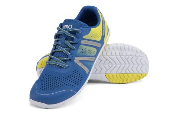 Xero Shoes HFS running mens vegan blue reflective lightweight barefoot