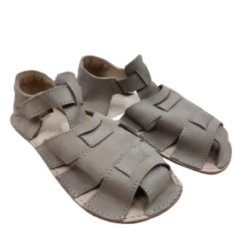 OK Bare Palm sandals grey velcro leather lightweight barefoot