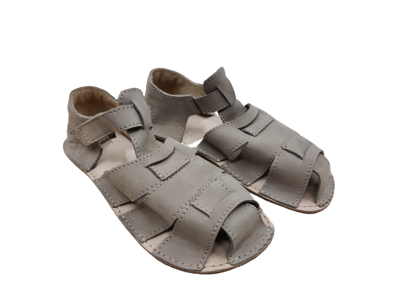 OK Bare Palm H sandaalid hallid krõpsuga nahast paljajalujalanõud