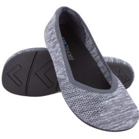 Xero Shoes Phoenix Knit Gray ballerinas vegan textile lightweight barefoot