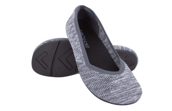 Xero Shoes Phoenix Knit Gray ballerinas vegan textile lightweight barefoot