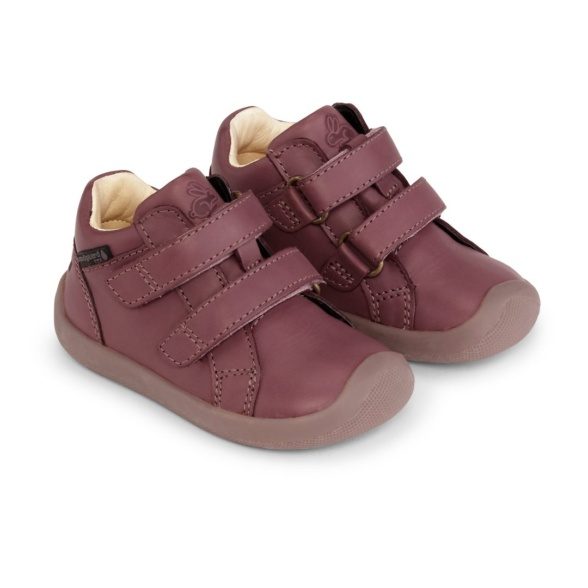 Bundgaard the walk strap tex dark pink velcro rubber sole tex membrane barefoot lightweight