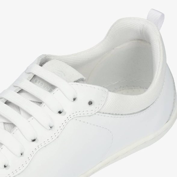 Groundies Orlando white leather laces lightweight barefoot