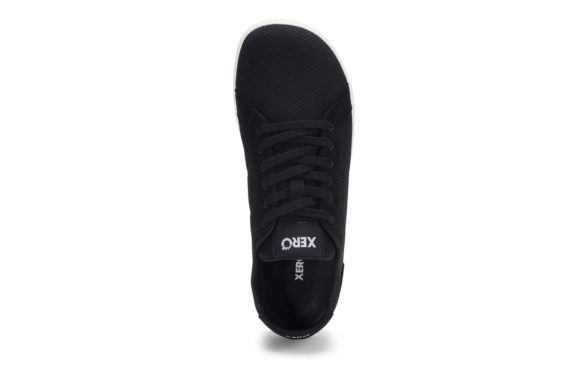 Xero Shoes Dillon black white sole vegan textile sneakers lightweight barefoot