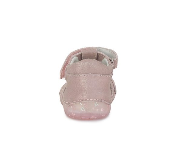 D.D.Step sandals light pink flower velcro lightweight barefoot shoes