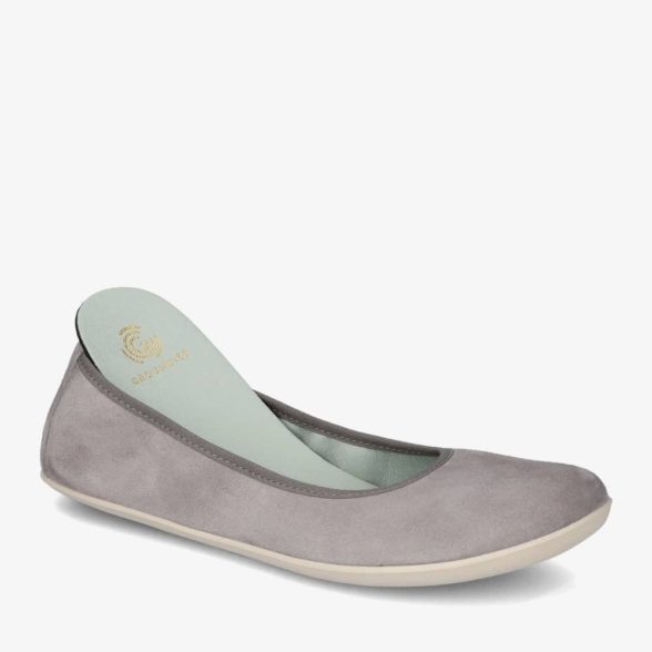 Groundies Lily Soft Grey goatskin leather classic balerinas lightweight barefoot shoes