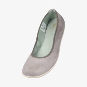 Groundies Lily Soft Grey goatskin leather classic balerinas lightweight barefoot shoes