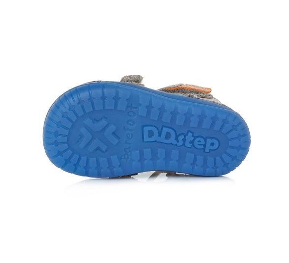 D.D.Step leather sandals velcro lightweight flexible rubber sole barefoot shoes
