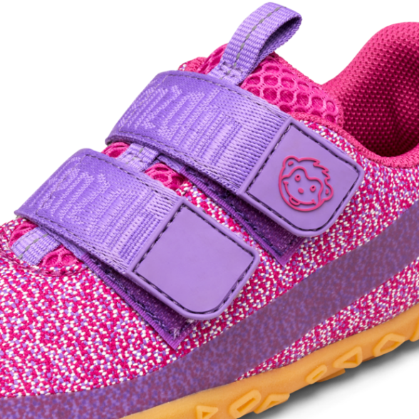 Affenzahn sneakers pink velcros vegan rubber sole lightweight barefootshoes