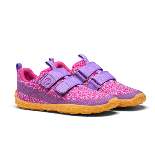 Affenzahn sneakers pink velcros vegan rubber sole lightweight barefootshoes