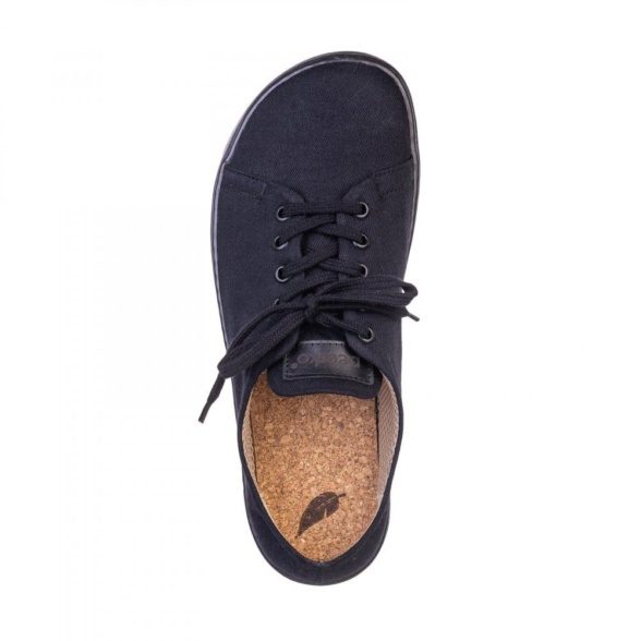 Peerko Terra Most vegan textile laces all-black  lightweight barefootshoes