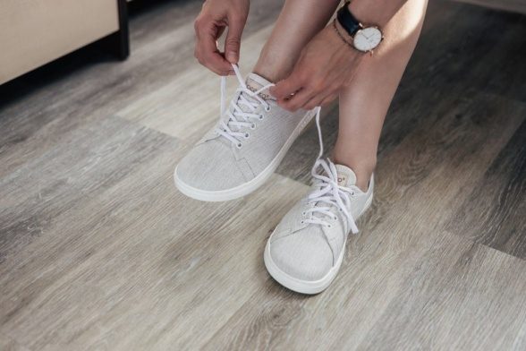 Peerko Terra Opava vegan textile laces all-white lightweight flexible barefoot shoes
